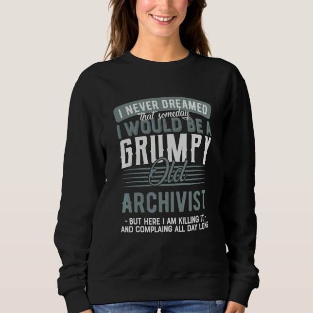Sudadera Archivero Gruñón y Viejo (Anverso)