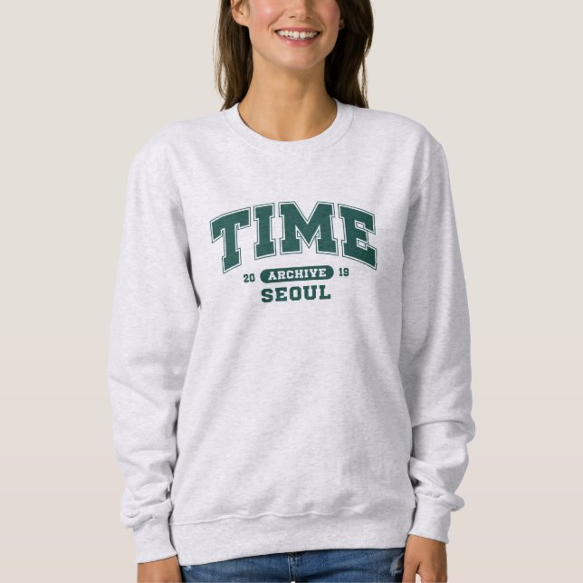 Sudadera Archivo Seúl Varsity Retro Design Fan Art (Anverso)