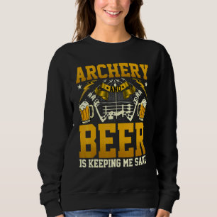 Sudadera Arco de Arquero La Arquería y la Cerveza Me Manti
