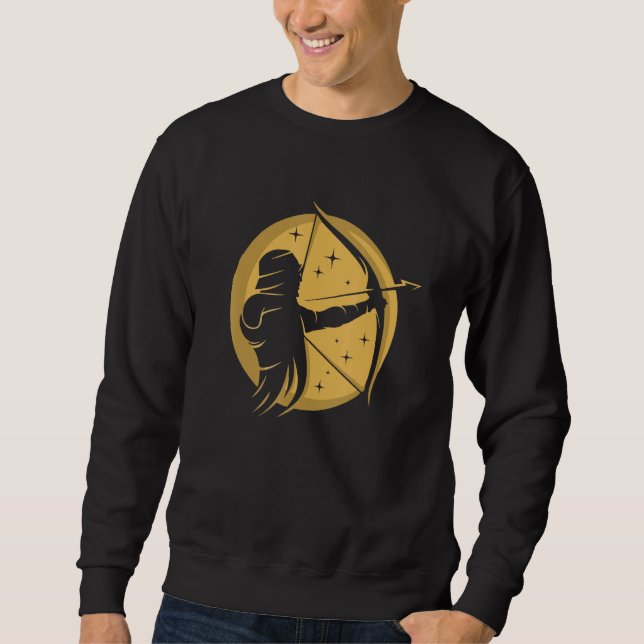 Sudadera Arco Lunar de Arquero  Flecha de Objetivo Arquero  (Anverso)