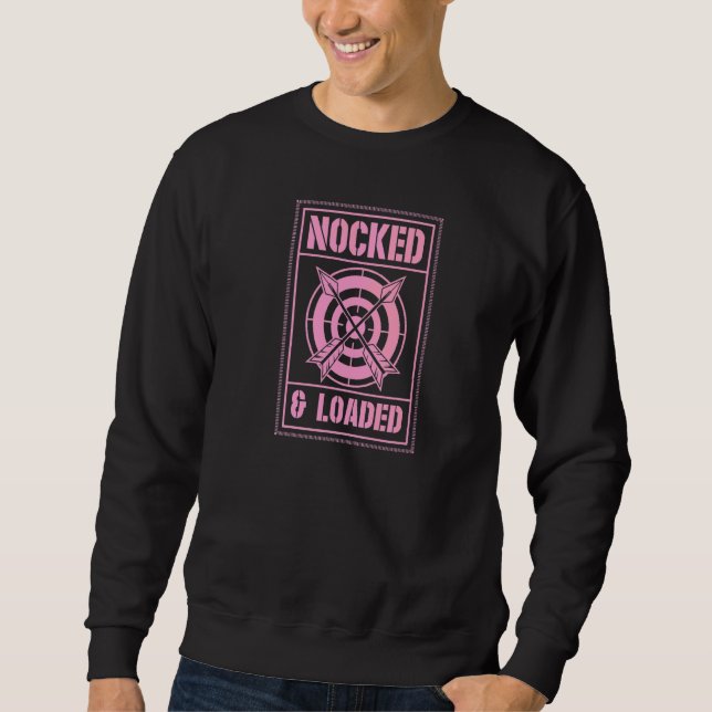 Sudadera Arco y Flecha de Arquitectura Cargado y Preparado  (Anverso)