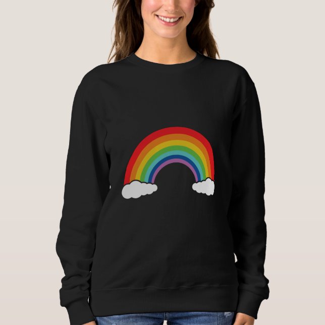 Sudadera Arcoiris con nubes (Anverso)