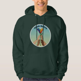 Sudadera Arcoíris de Flor de Igualdad de Derechos-Diversida