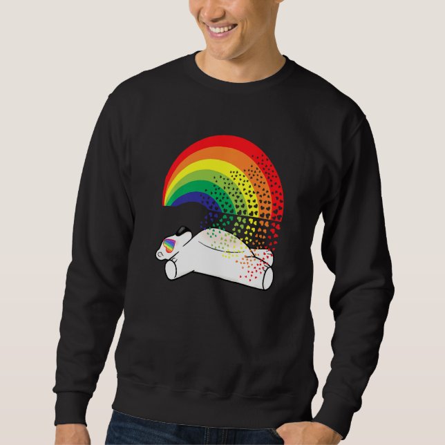 Sudadera Arcoiris De Oso Polar Gay Con (Anverso)