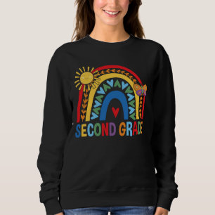 Sudadera Arcoiris de segundo grado con mariposa y sol suave