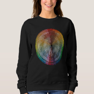 Sudadera Arcoiris digital dibujado a mano de rueda de color