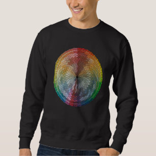 Sudadera Arcoiris digital dibujado a mano de rueda de color