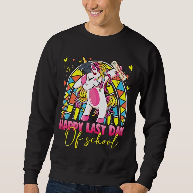 Sudadera Arcoiris El Último Día Del Uniornio De Maestros Pr (Anverso)