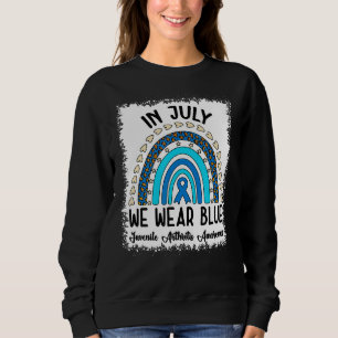 Sudadera Arcoiris En Julio Usamos Artritis Juvenil Azul Aw