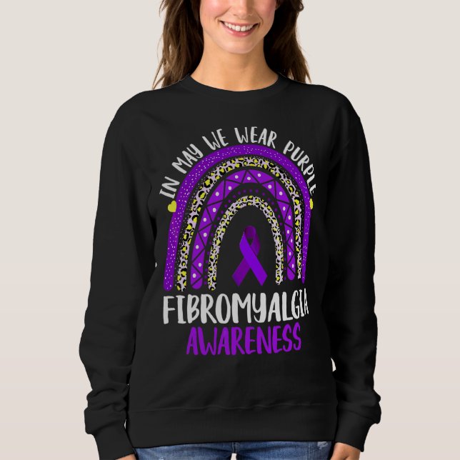 Sudadera Arcoiris En Mayo Usamos Fibromialgia Awarenes (Anverso)