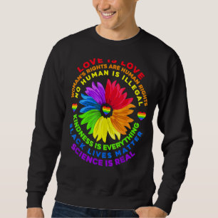 Sudadera Arcoiris Humanos Negros Derecho a la Vida Lgbt P