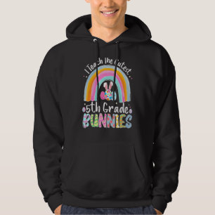 Sudadera Arcoiris I Enseñar Conejitos Cutest de 5º Grado Co