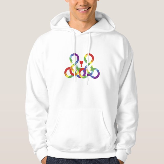 Sudadera Arcoiris, manos coloreadas. Camiseta (Anverso)