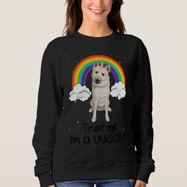 Sudadera Arcoíris Norwegian Buhund Confía En Mí Soy Un Unic (Anverso)