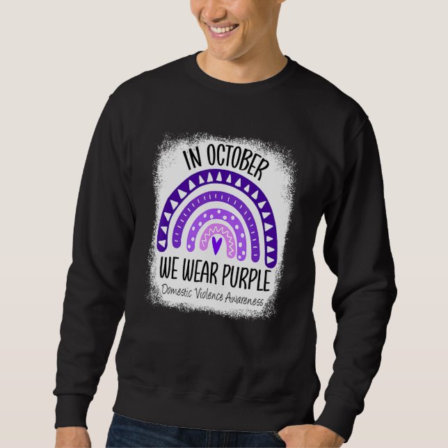 Sudadera Arcoíris Octubre Nosotros Vestimos Morado Violenci (Anverso)