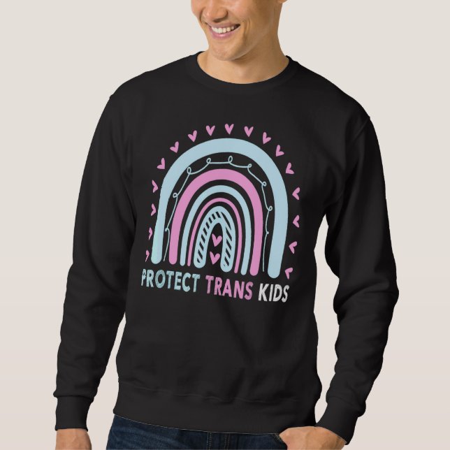 Sudadera Arcoiris Protege a los niños transgénero Mes de Or (Anverso)