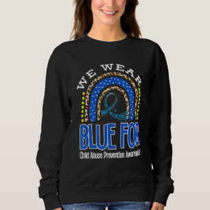 Sudadera Arcoiris Usamos Azul Mes de Prevención del Abuso I