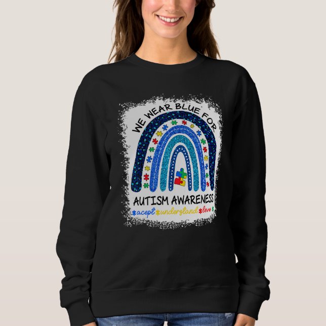 Sudadera Arcoiris Usamos Azul Para Que El Autismo Acepte En (Anverso)