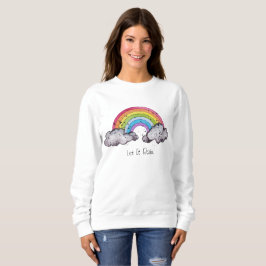 Sudadera Arcoiris Y Nubes De Cuadros
