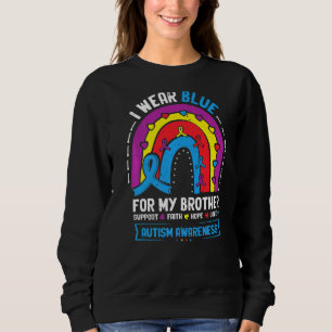 Sudadera Arcoiris Yo Uso Azul Para Mi Hermano Cinta Autismo