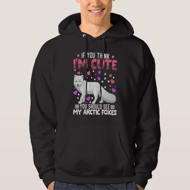 Sudadera Arctic Foxes Heart Valentine's Day Animal For Wome (Anverso)
