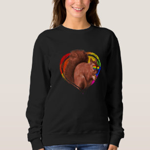 Sudadera Ardilla Arcoíris Corazón Animal Orgullo Gay Lgbt