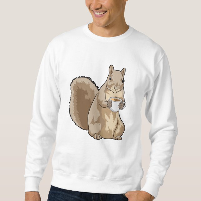 Sudadera ardilla con copa de café (Anverso)