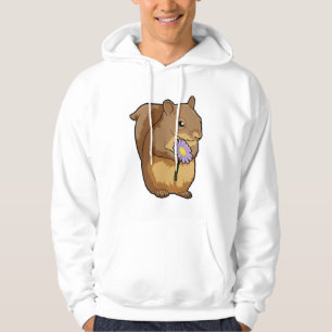 Sudadera Ardilla con flor morada
