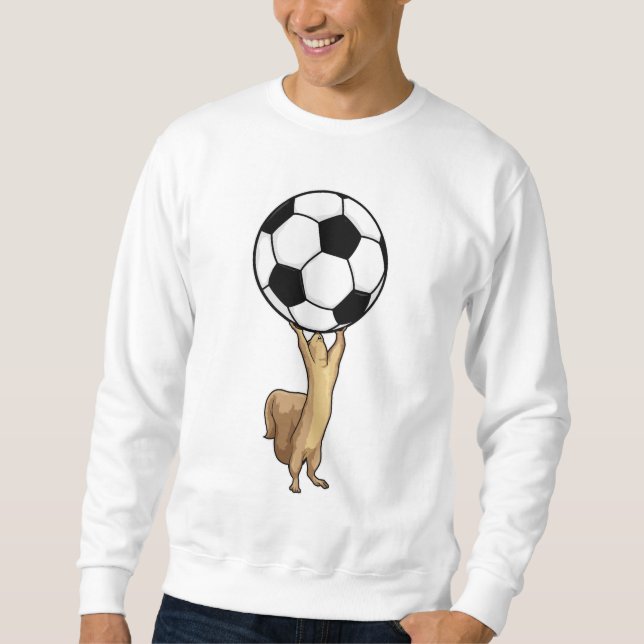 Sudadera ardilla con pelota de fútbol (Anverso)