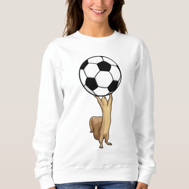 Sudadera ardilla con pelota de fútbol (Anverso)