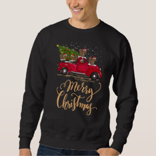 Sudadera Ardilla conduciendo Camión De Árbol De Navidad Squ