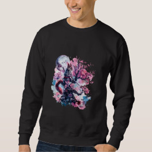 Sudadera Ardilla de ardilla de Samurai Árbol Sakura Ardilla