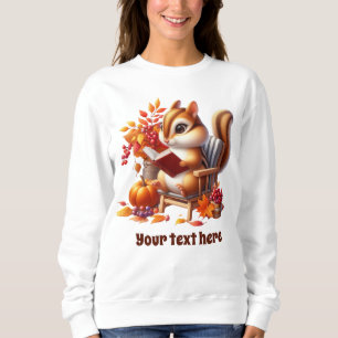 Sudadera ardilla de temporada otoñal linda personalizable