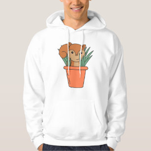Sudadera Ardilla En La Flor De La Flor De Flor De Plantas