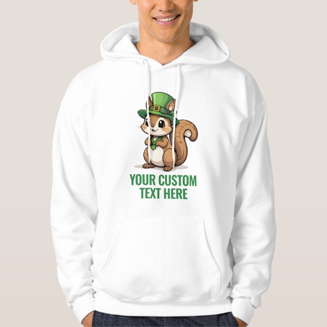 Sudadera Ardilla personalizada del día de San Patricio con  (Anverso)