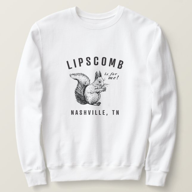 Sudadera Ardillas de cuello de crema Lipscomb (Anverso del diseño)