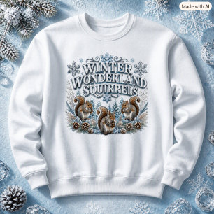 Sudadera Ardillas de la maravilla invernal Gráfico Animal