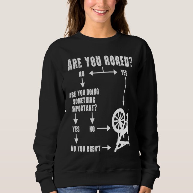 Sudadera Are you bored  flowchart decision maker Handspinne (Anverso)