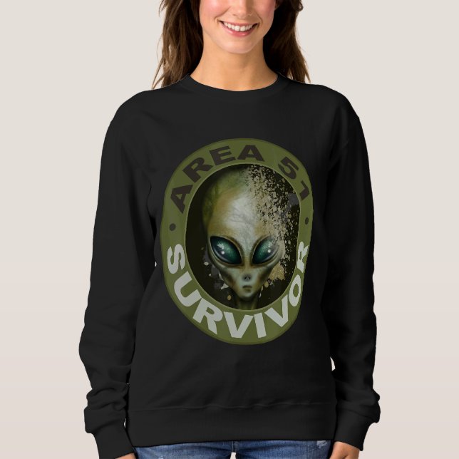 Sudadera Área 51 Sobreviviente Ufo Alien Evolution Design (Anverso)