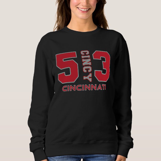 Sudadera Area Code 513 Cincy Downtown Cincinnati Ohio Home  (Anverso)