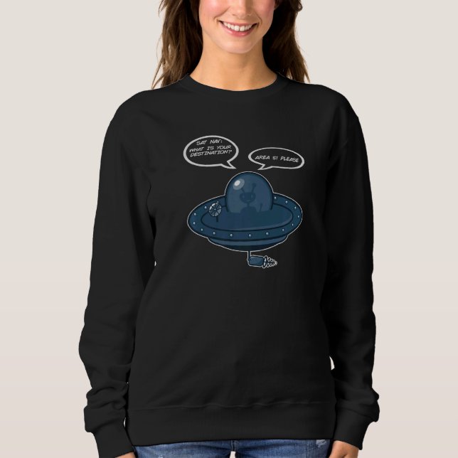 Sudadera Área extraterrestre 51 (Anverso)
