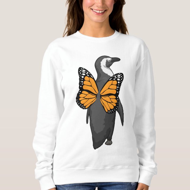 Sudadera Areas de mariposa de pingüino (Anverso)