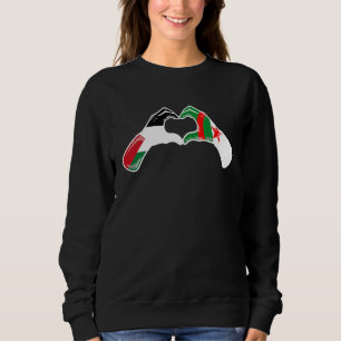 Sudadera Argelia Bandera Palestina Corazón argelino