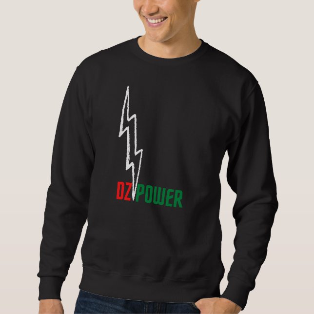Sudadera Argelia DZ Power, Red DZ y Green Power (Anverso)