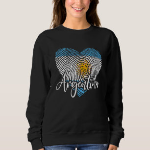 Sudadera Argentina en mi ADN Hueso de huellas dactilares Co