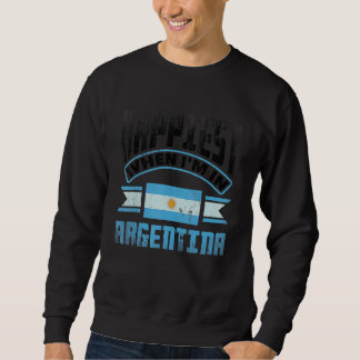Sudadera Argentina Flag Argentinian Happiest When Im In Arg