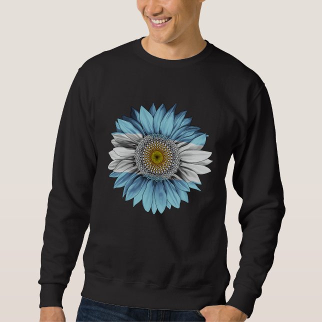 Sudadera Argentina Flag Sunflower Argentinean Roots Proud P (Anverso)