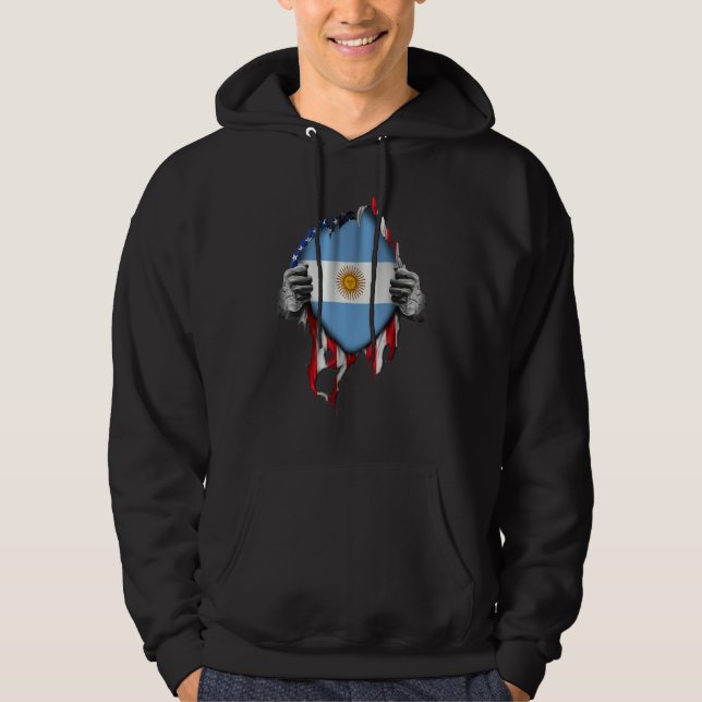 Sudadera Argentinian Blood Inside Me  Argentina Flag (Anverso)