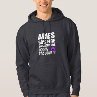 Sudadera Aries: 50% Fuego, 50% Actitud, 100% Problemas