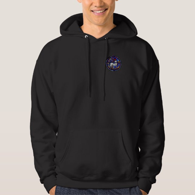 Sudadera Aries Astrología Gótica Vidrio Manchado M Hoodie (Anverso)